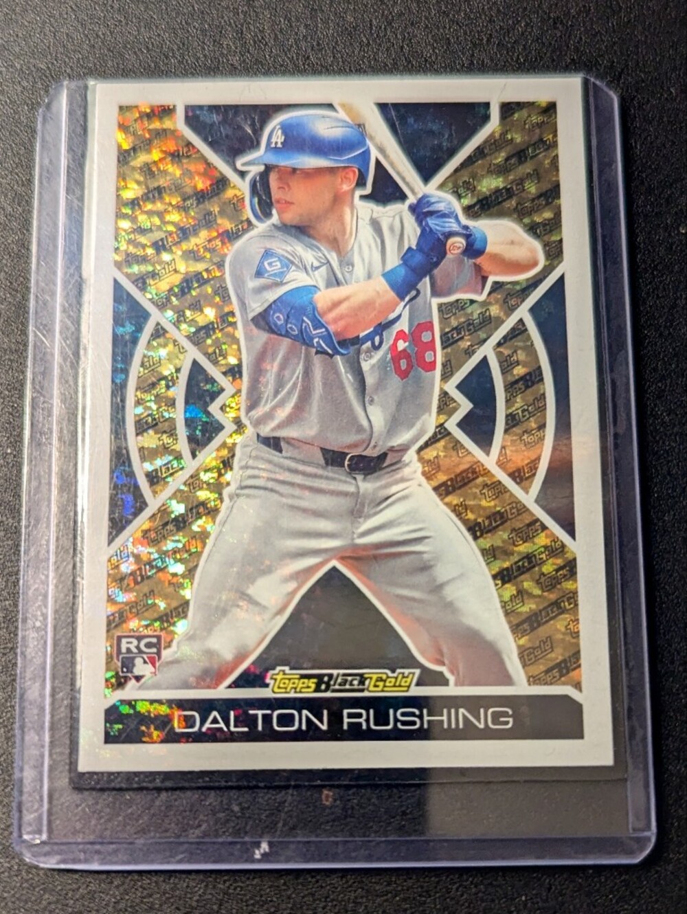 Topps Black Gold Dalton Rushing - Blue, White, Gold Holo